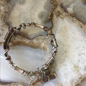 Silver beaded Alex and Ani bracelet